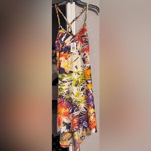 Jessica Simpson Multicolor Floral Midi high low  Dress